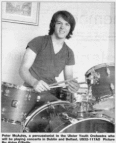 Peter McAuley, a percussionist in the Ulster Youth Orchestra who will be playing concerts in Dublin and Belfast. US32-117A0 Picture By: Aidan O'Reilly