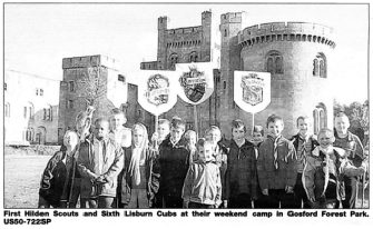 First Hilden Scouts and Sixth Lisburn Cubs at their weekend camp in Gosford Forest Park. US50-722SP