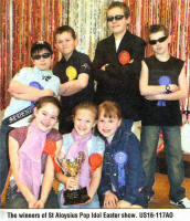 The winners of St Aloysius Pop Idol Easter show. �S16-117A0