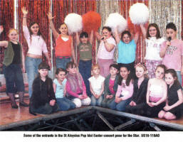 Some of the entrants in the St Aloysius Pop Idol Easter concert pose for the Star. �S16-119A0