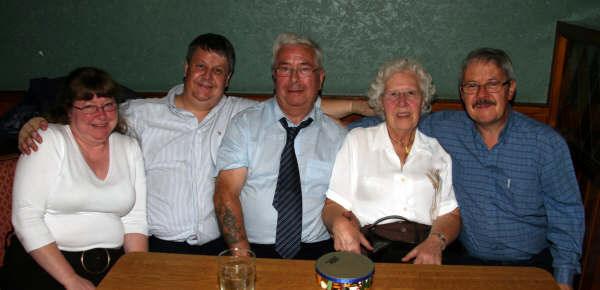 At the Ivanhoe Hotel last Friday night are the McFarlane family - L to R: Andrea, Kenneth, John, Margaret and John (jnr).