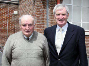 At the �Final Assembly� in Tullymacarette Primary School on Thursday 21st June are Arthur Gibson (Former Principal) and Joe Poots who Arthur described as �always a good neighbour of the school�.