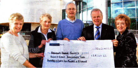 The Lisburn Branch of the Parkinson's Disease Society receives a cheque for more than �28,000 as the Mayor's Charity for 2006/07.
