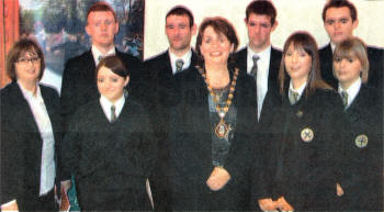 St Patrick's High School with the Deputy Lord Mayor Councillor Bernie Kelly