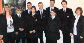 St Patrick's High School with Alison Dougherty and teacher Bernadette Montgomery.