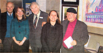 Pictured left-to-right are Sam Perkins (Committee member LAAC), Louise Smith (Community Arts Officer), Stanley Bell (Committee member Creative Arts Committee), Janet Artherton (LAAC Performance Arts) and Graham Catney (Secretary of the Creative Arts Committee). US0907-454CP