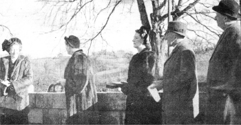 Laying the foundation stone for the Braniel Hall 1950