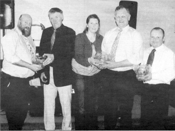 Mercer Ward (European Reversible Vintage Ploughing Champion), John Ward (President of HPS), Sandra Anderson (Committee Member), Ronnie Coulter (World Team Coach and Chairman of HPS) and David Gill (World Ploughing Champion and Vice Chairman of HPS) - US4807