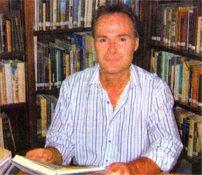 Jack Murray in the Princess Grace Irish Library.