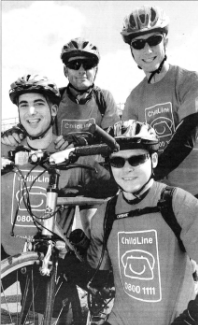 Lisburn man Johnny Glover (left) with Cpl Andre Hill, LCPI Andrew Mummery and Sgt James Chadwick.