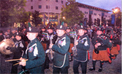 The Band, Bugles, Pipes and Drums of the Royal Irish Regiment entertained the crowds at Lagan Valle Island in Lisburn on the occasion of the Beating Retreat.