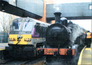 The locomotive which will haul the train back from Dublin