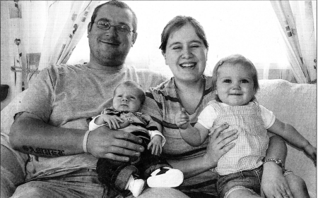 Helen Savage with her husband and children Aimee and Nathan