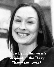 Claire Lynn, this year's recipient of the Reay Thompson Award