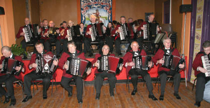 Baillies Mills Accordion Band pictured performing at Roses Lane Ends Flute Band�s centenary concert in Maghaberry Orange Hall last Friday evening (19th September).