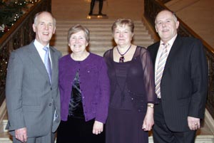 Roy Wilson (Band Secretary) pictured with his wife Shirley, brother Mervyn and sister-in-law Elsie.
