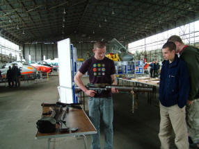 Boys from Ballynahinch air cadets check out some ww2 guns.