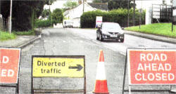 The Moira Road, Lisburn is closed following the flooding last weekend. Pic by Robert Wilkinson.