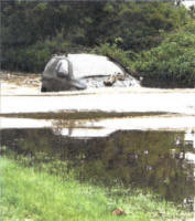 This gives some idea of the amount of water lying on the roads in the Lurganure area after the weekend downpours.