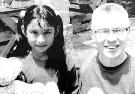 Alastair White with Nicole, the Peruvian child sponsored by his family.