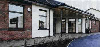 The entrance to the new Ballymacrickett Primary School. US4708-588cd