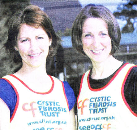 Joanne Cherry and Gillian Patterson Pond Park Primary School teachers who are taking part in The London Half Marathon to raise money for the Cystic Fibrosis Trust. US4108-104A0 Picture By: Aidan O'Reilly
