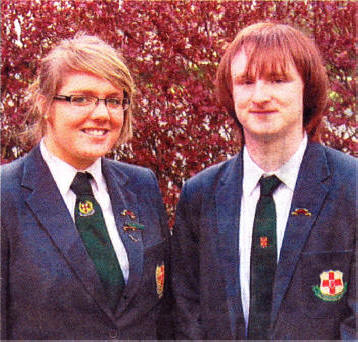 Friends' pupils Lauren Barr and Alan Irwin who recently participated in the 'Lessons from Auschwitz' Project which included a visit to the World War Two camp itself.