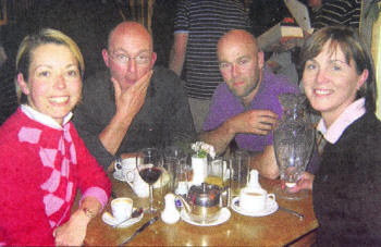 Team Prize � 1st: Lisa Duke, Stephen Kennedy, Peter Duke, Frances Kennedy - enjoying their meal.