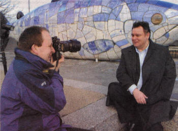 John photographing Eamonn Holmes