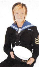Justine Holland in her Navy unifrom.