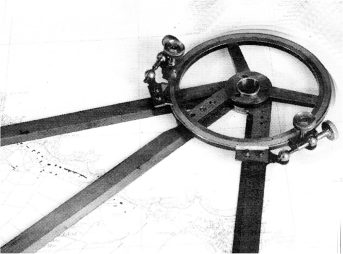 The mid 19th century brass navigational instrument known as a station pointer