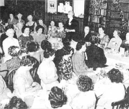 Magheragall ladies hold a dinner in years gone by.