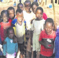 Some of the children the team from Hillsborough Presbyterian Church met during their visit to Malawi