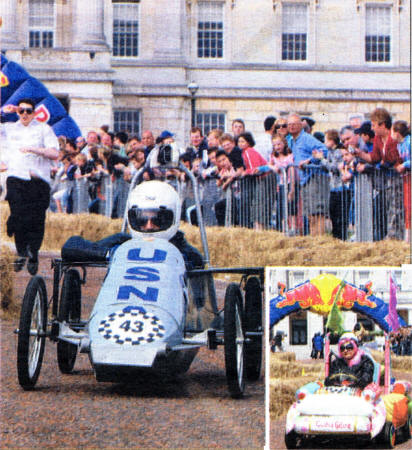 Top Gunners, who finished second, picked up a VIP trip to the Moto GP in Valencia later this year. Insert: Lisburn team Cushie Galore in action.
