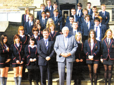 Wallace High School Sixth Year students who visited Stormont on the historic final day of office of Ian Paisley.