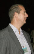 Environment Minister Alderman Edwin Poots MLA enjoying a chat during the interval