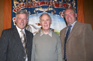 Roy Wilson, Secretary of Roses Lane Ends Flute Band pictured with Robert Yarr (left) and John Boyd (right)  