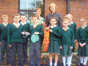 Old Scholar Maureen McCoy is welcomed to the Prep by Mrs Dickson. In July Maureen, a local swimming coach, swam the English Channel from Dover to Calais. She spoke to Prep pupils about her experience during Fitness Week