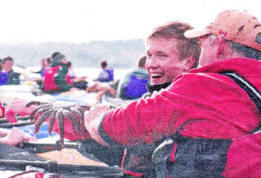 Friends' Firsts Captain Alasdair Trimble meets the locals during a kayaking adventure on Vancouver Island.