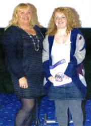 Holly (right) with Emma Dunseith Tri Media Producer, BBC NI Learning, Languages and Social Action.
