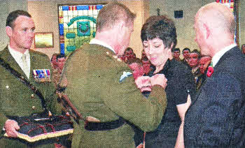 Presentation of the Elizabeth Cross to relatives of Lance Bombadier Matthew Hatton