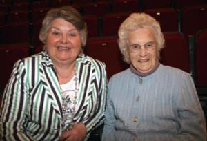 Agnes Vokes who will celebrate her 94th birthday on Friday 3rd April is pictured with the Mayoress, Mrs Jean Crawford.