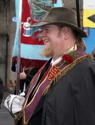 Worshipful Brother Richard Broadhurst (Sword bearer) of Broomhedge Apprentice Boys.