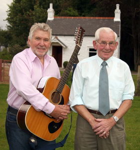 Noel McMaster pictured with his father Norman against the backdrop of the Lock Keeper’s Cottage.Junction pictured with his father Norman at the Lock Keeper’s Cottage