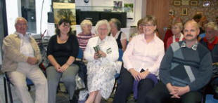 John, Lillian and Margaret McFarlane, Pat McMaster and Peter O’Reilly enjoying the fun at the Lock Keeper’s Cottage.