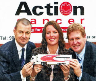 David Pollock Commercial Director Musgrave SuperValu Centre, Nuala McKeever Patron of Action Cancer and Robin McRoberts Action Cancer Chief Executive.