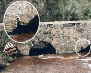 Legacurry Bridge which is being repaired.