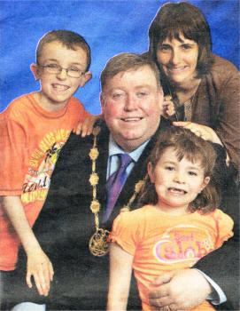  Deputy Mayor, Alderman Paul Porter, Mrs Nicola Porter with their children Joshua and Hollie
