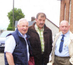 Waiting for the start from left to right is Ken Irwin (Hillsborough), Wilfie Patterson (Lisburn) and George McCaig (Glengormley). 