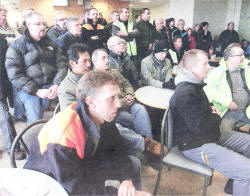 Workers at the former Ford plant in Finaghy who are angry with redundancy terms 